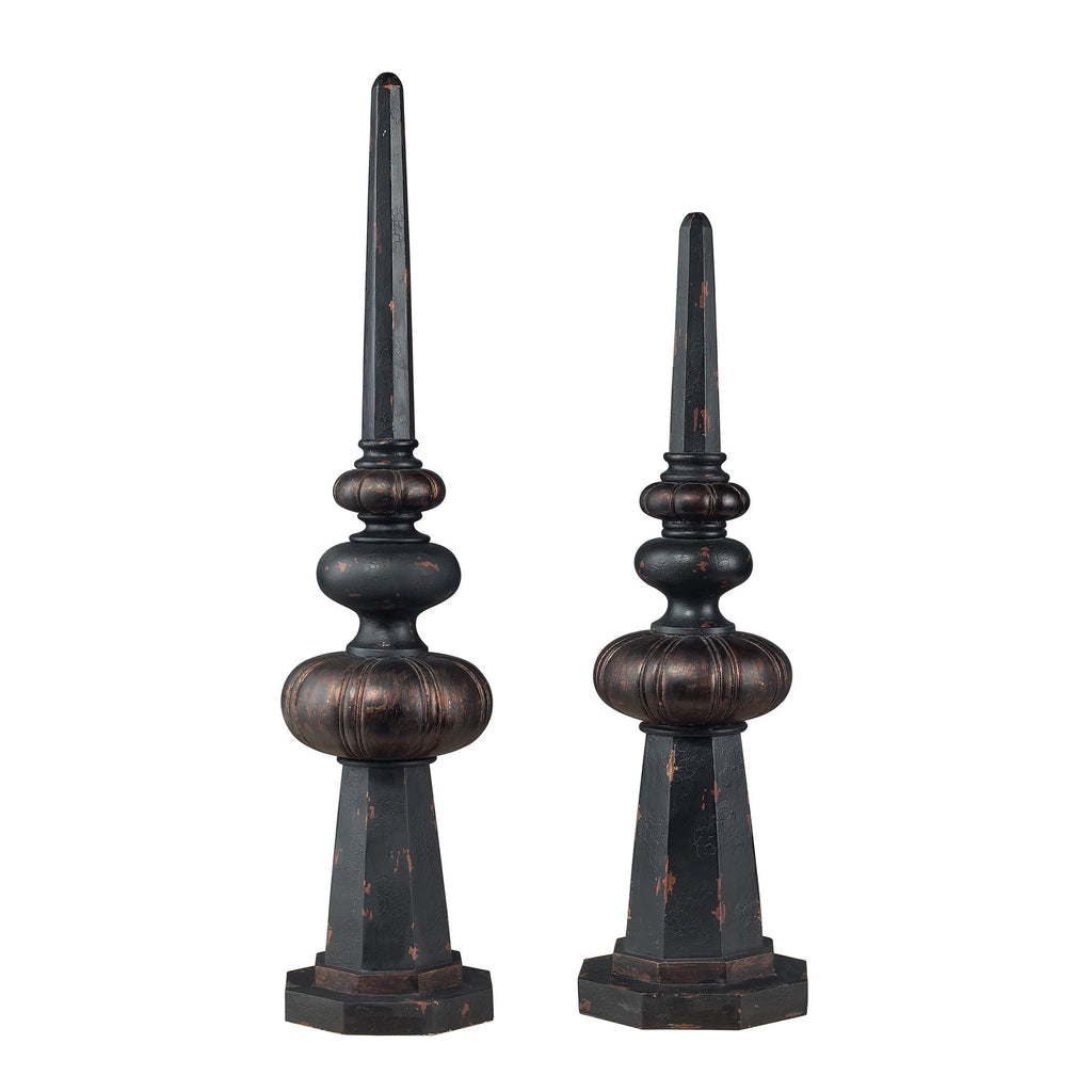 93-9043 Set Of 2 Keysville Finials - Free Shipping! Finial - RauFurniture.com