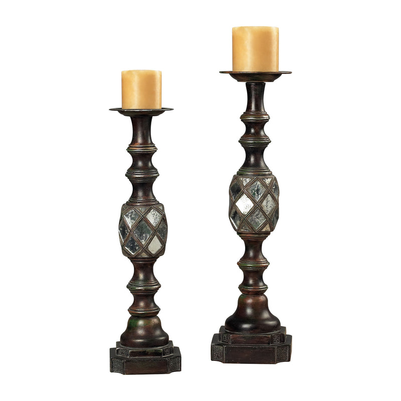 93-9229 Mirrored Candle Holders - Free Shipping! Candle/Candle Holder - RauFurniture.com