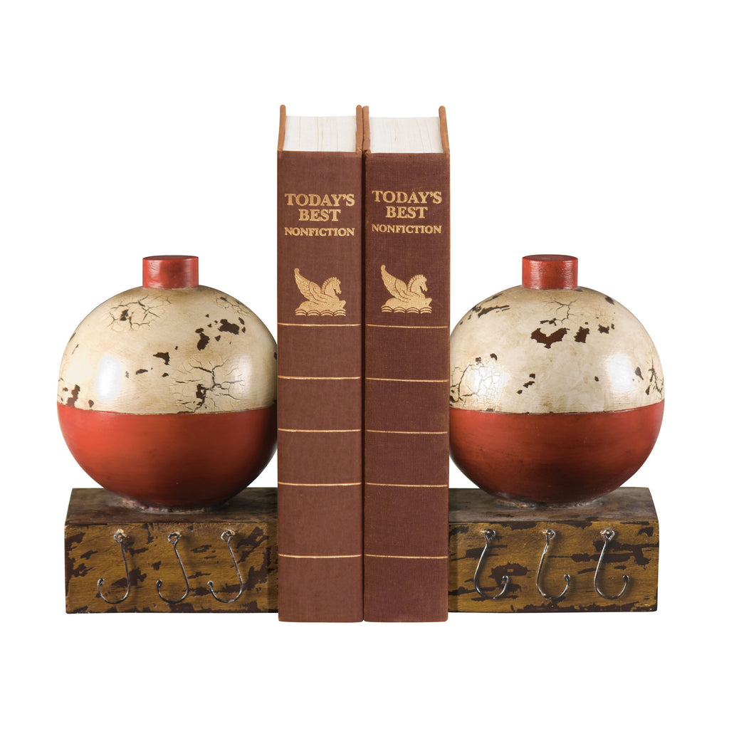 93-9262  Pair Of Fishing Bobber Bookends Bookend - RauFurniture.com