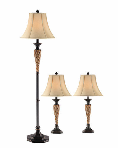 97940 - Lorenzo Resin Floor. Table (2) Lamps Set - Free Shipping! Floor, Desk And Table Lamps - RauFurniture.com