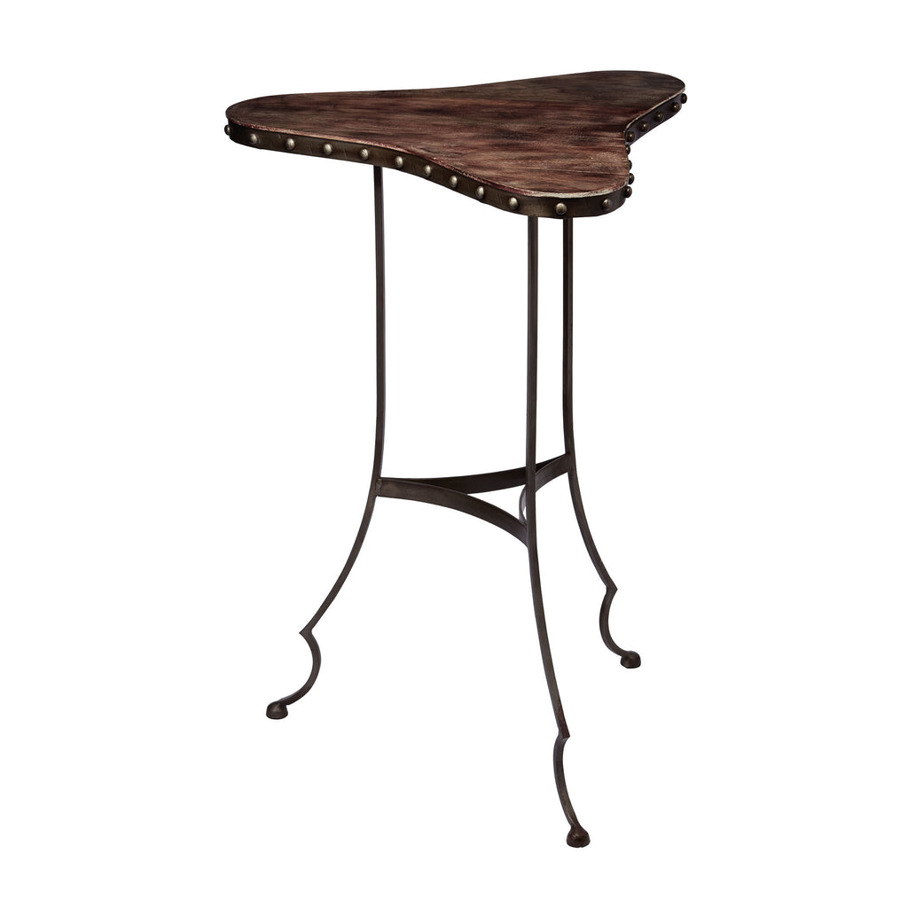 983-011 Clover Table In Dark Brown And Oil Rubbed Bronze Table - RauFurniture.com