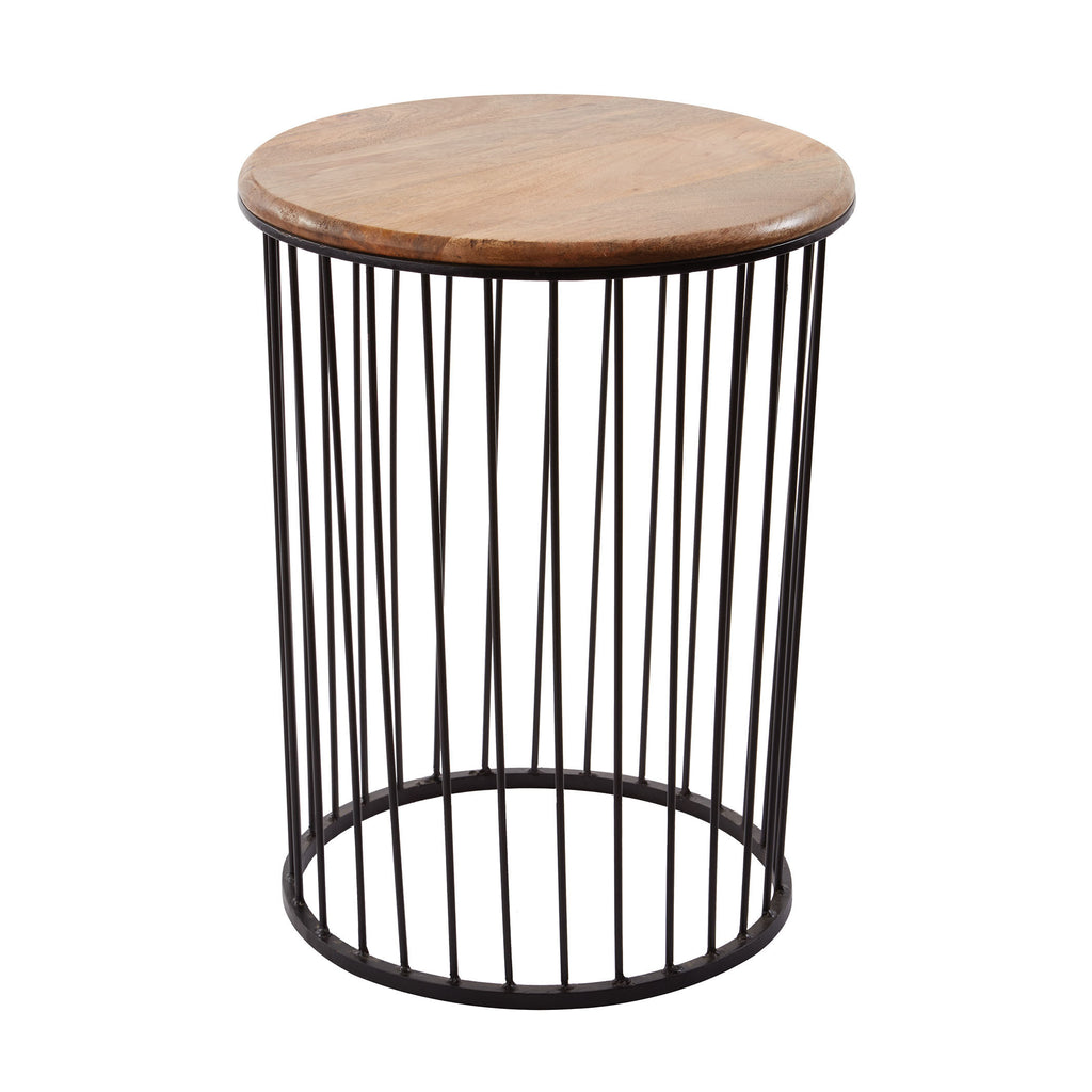985-045 Teak And Metal Carousel Table - Tall Table - RauFurniture.com
