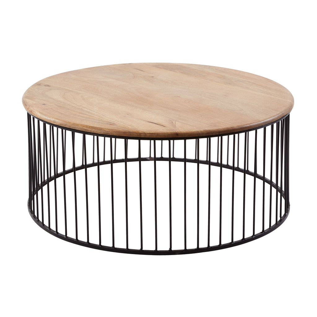 985-046 Teak And Metal Carousel Table - Short Table - RauFurniture.com