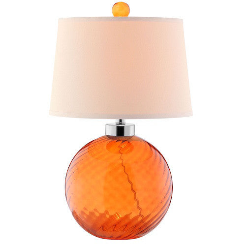 99589 - Sarano Tangerine Glass Table Lamp - Free Shipping! Floor, Desk And Table Lamps - RauFurniture.com