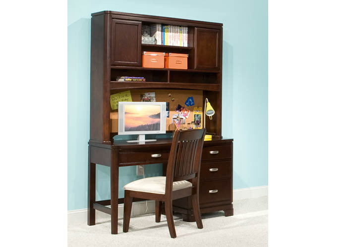 9980 Park City In Merlot - Complete Desk/Hutch With Chair Youth Bedroom - RauFurniture.com