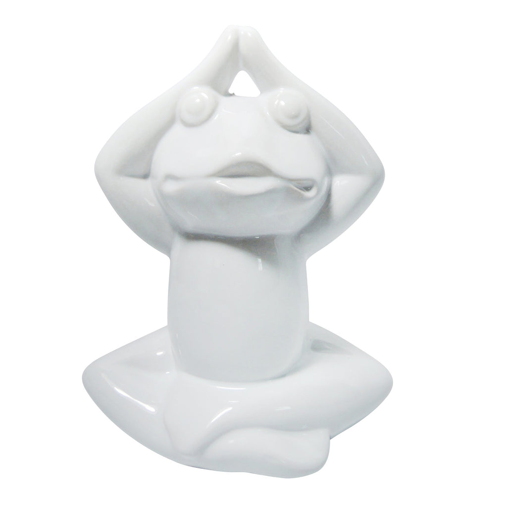 White Yoga Frog, Namaste