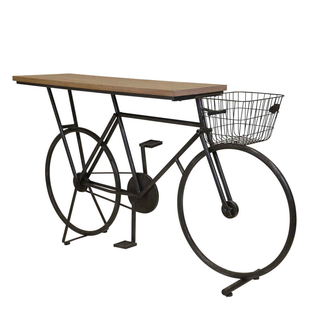 Bicycle Console Table, Charcoal