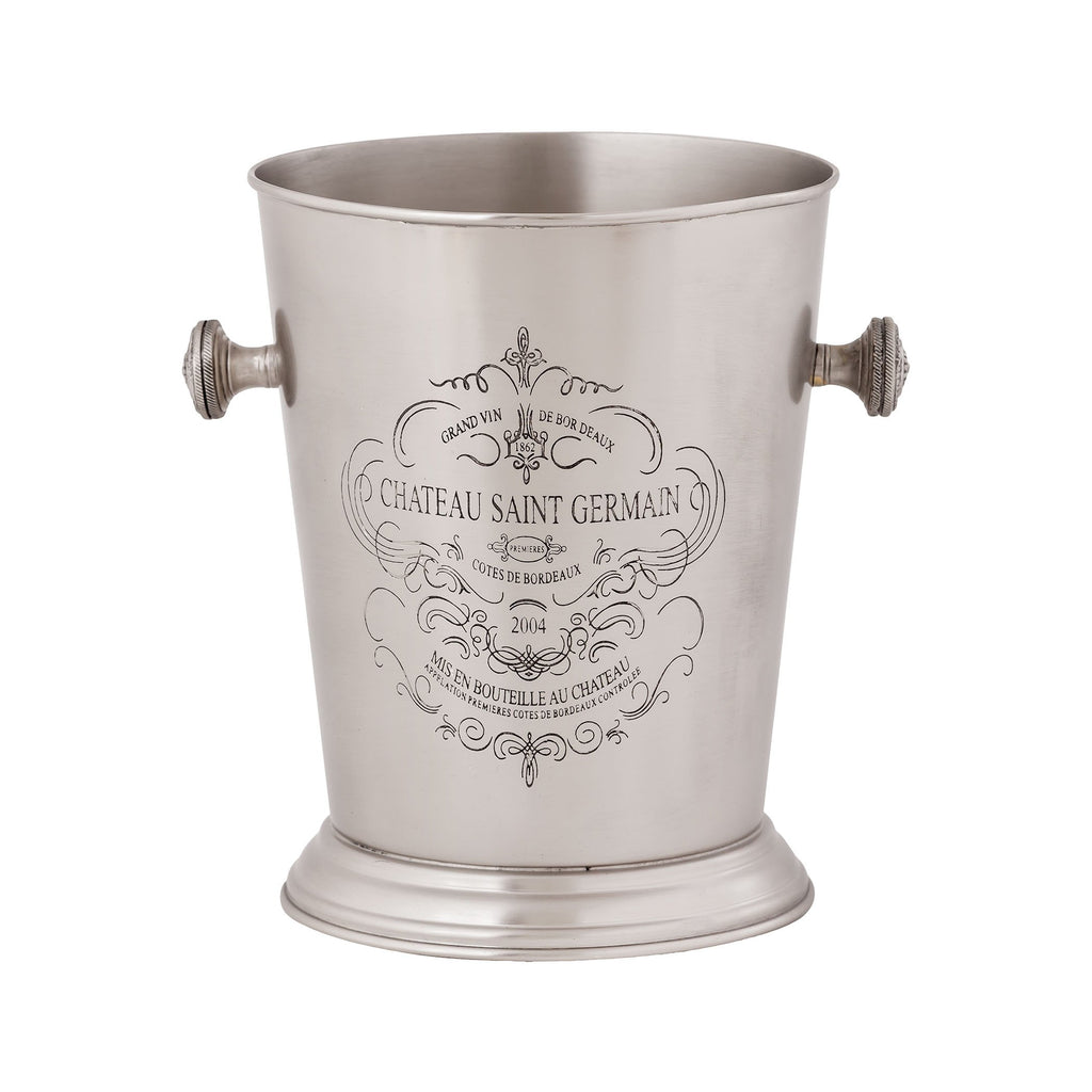 BUCK001 - Champagne Bucket in Pewter and Brass (8-inch Top, 6-inch Base)