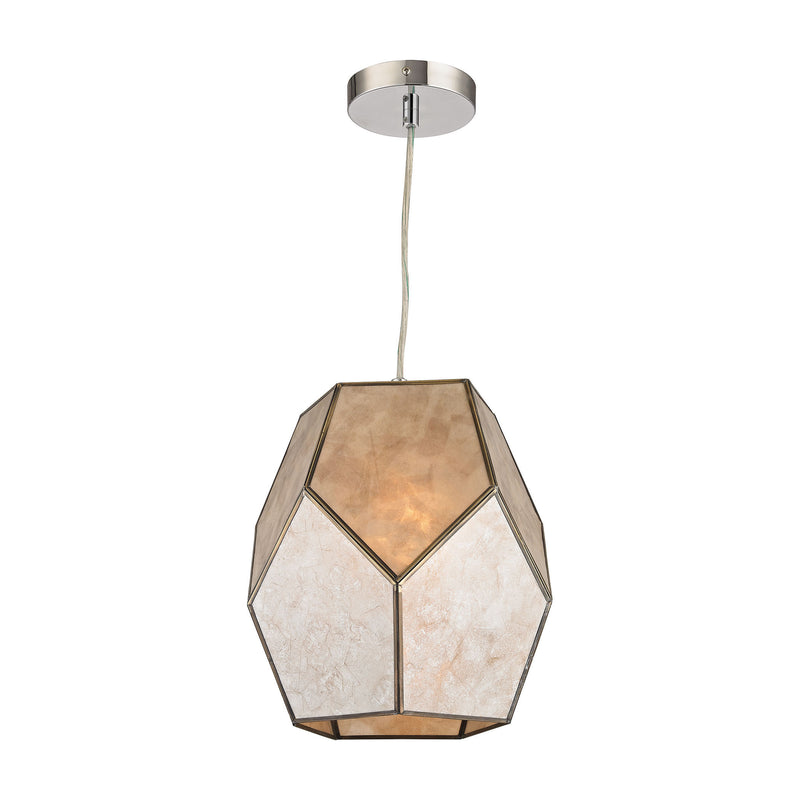 D2967 Therese 1 Light Pendant In Natural Silver And Gold - Free Shipping! Pendant - RauFurniture.com