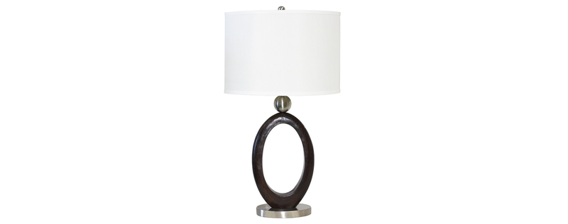 FH9914A Steel & Wood Table Lamps 2 Piece Set - ReeceFurniture.com