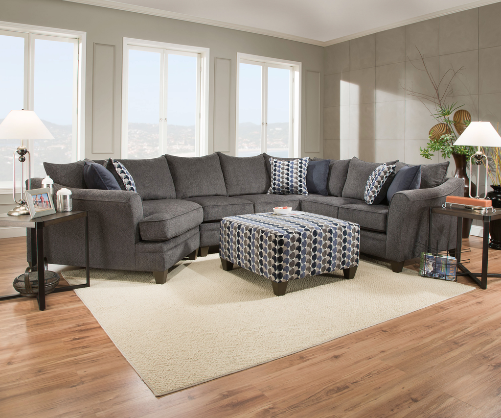 6485 Albany Slate 3 Piece Sectional - ReeceFurniture.com