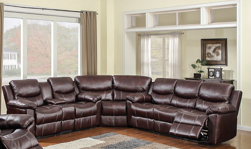 66005 Chestnut 3 Piece Sectional, Motion Sectionals, American Imports, - ReeceFurniture.com - Free Local Pick Up: Frankenmuth, MI